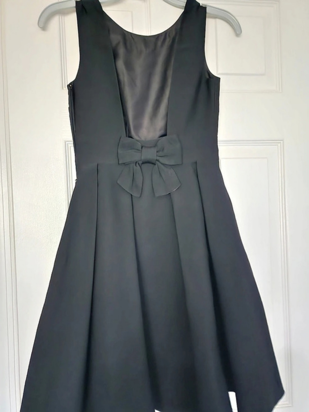 kate spade Crepe Bow Back Fit and Flare Dress Mini Dress in Black